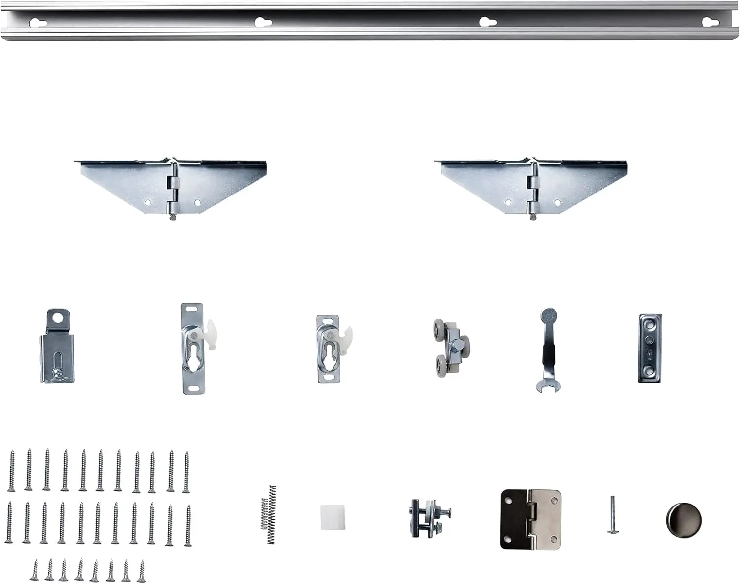 [متجر هيلونج] أبواب ثنائية الطي، لمدة 36 بوصة. × 80 في الفتح، لوحة زجاجية بلوري مقواة 3 خفيفة، MDF، باب خزانة أبيض