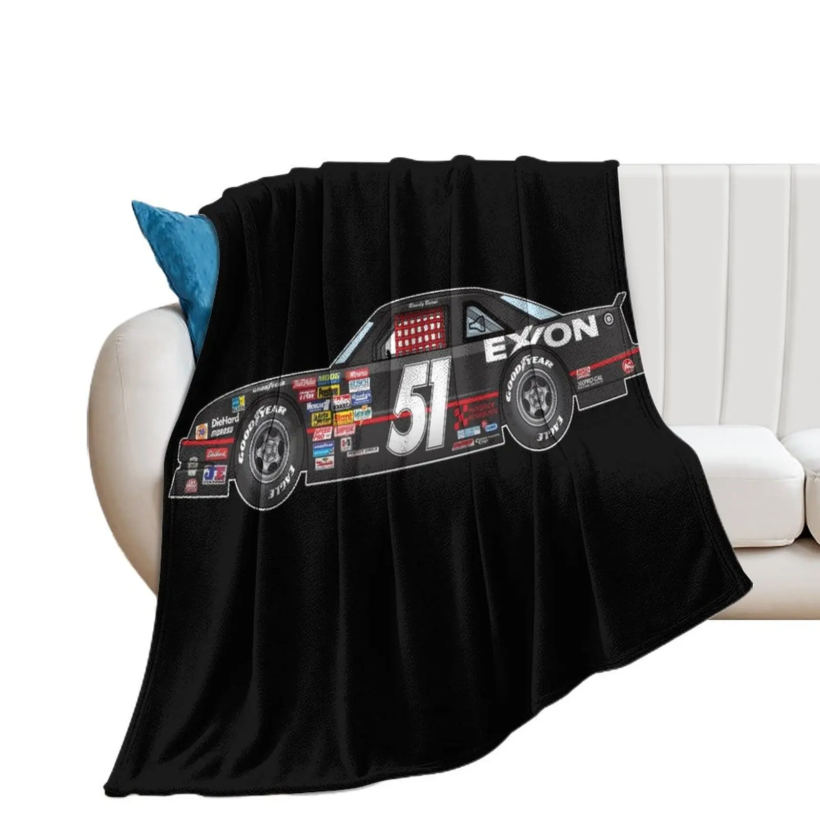 Rowdy Burns #51 Days of Thunder Car Art Throw Blanket Soft Plush Plaid cosplay anime Blankets