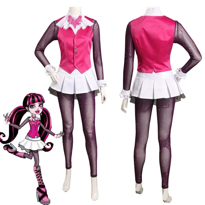 

Monster Cos High Draculaura Cosplay Costume Outfits Halloween Carnival Suit