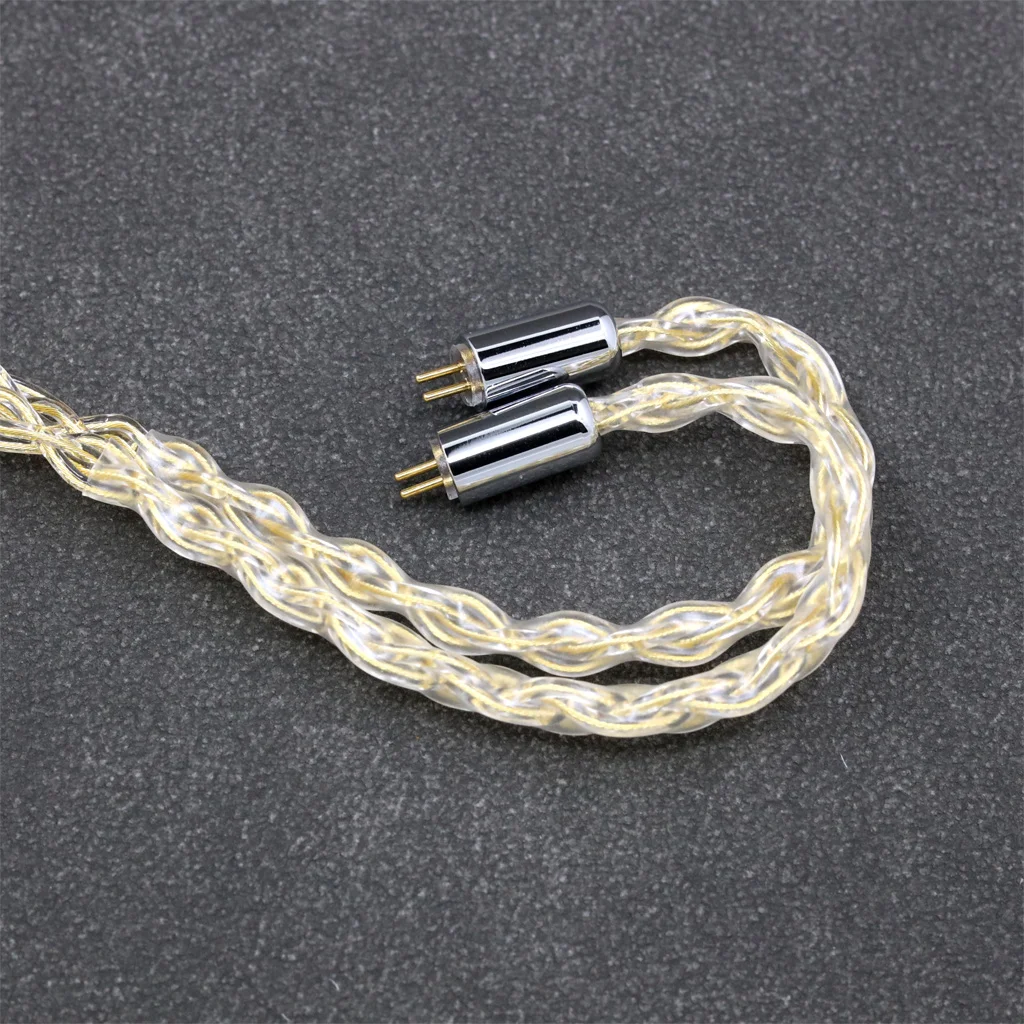 8 الأساسية 99% 7n الفضة النقية 24k مطلية بالذهب سماعة كابل ل 0.78 مللي متر خطوة مسطحة JH الصوت JH16 برو JH11 برو 5 6 7 2pin LN008426