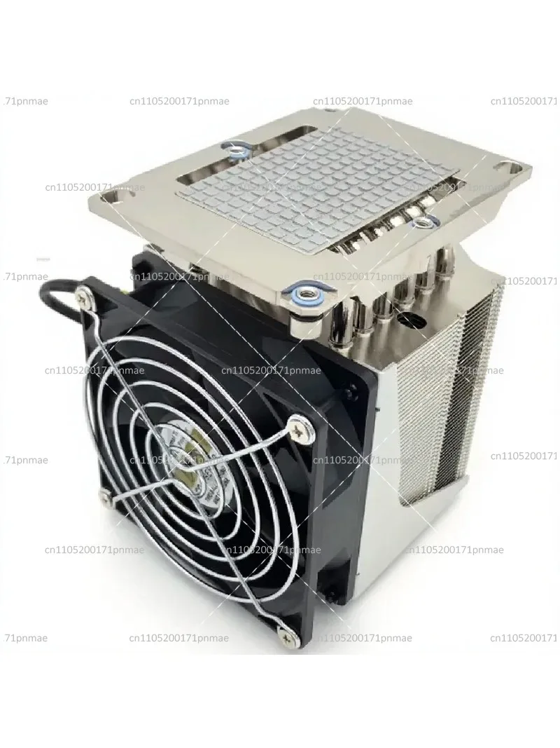 6 Heat Pipe 205W LGA3647 4U Side Blow CPU Radiator Rectangle Server Cooling Fan High Power Heat Dissipation