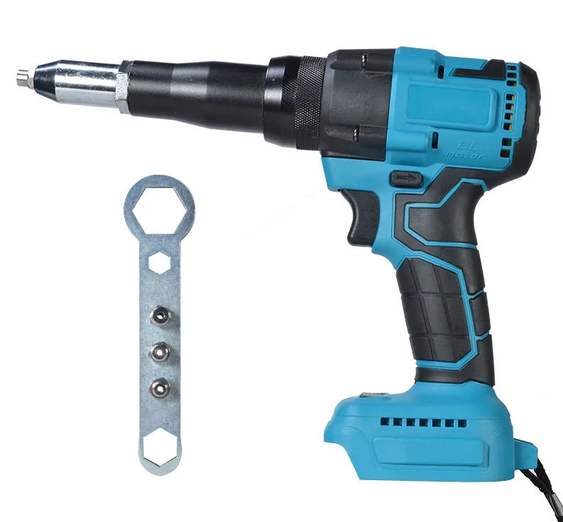 Makita-Pistolet à riveter électrique sans fil avec lumière LED, perceuse à écrou, insert de nervure d'écrou, outil de rivetage pour batterie 18V, 2.4-4.8mm