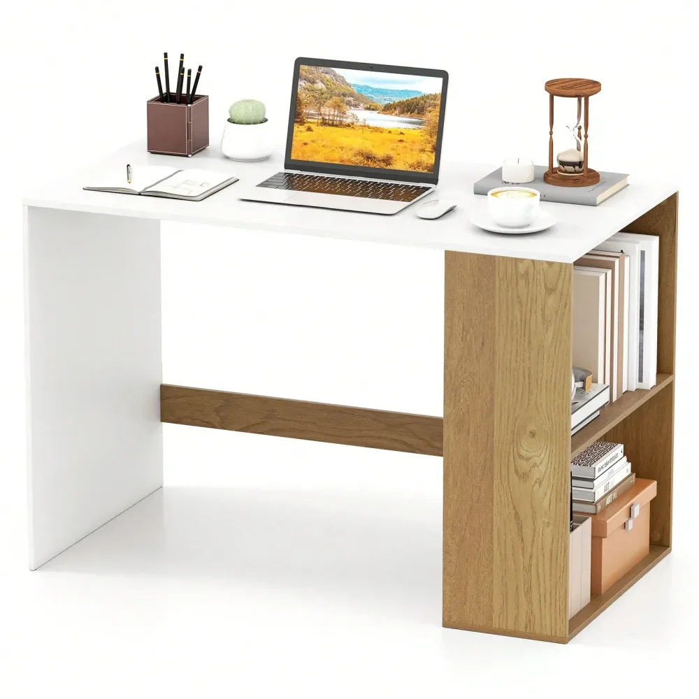 

desk office computer desk tableDesk 44 Home Office Desk W 2Tier Bookshelf Study Writing Desk