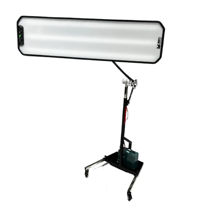 95cm Magnetic LED Inspection Lamp 6 Adjustable Colors Wheeled Bracket for Auto Dent Repair