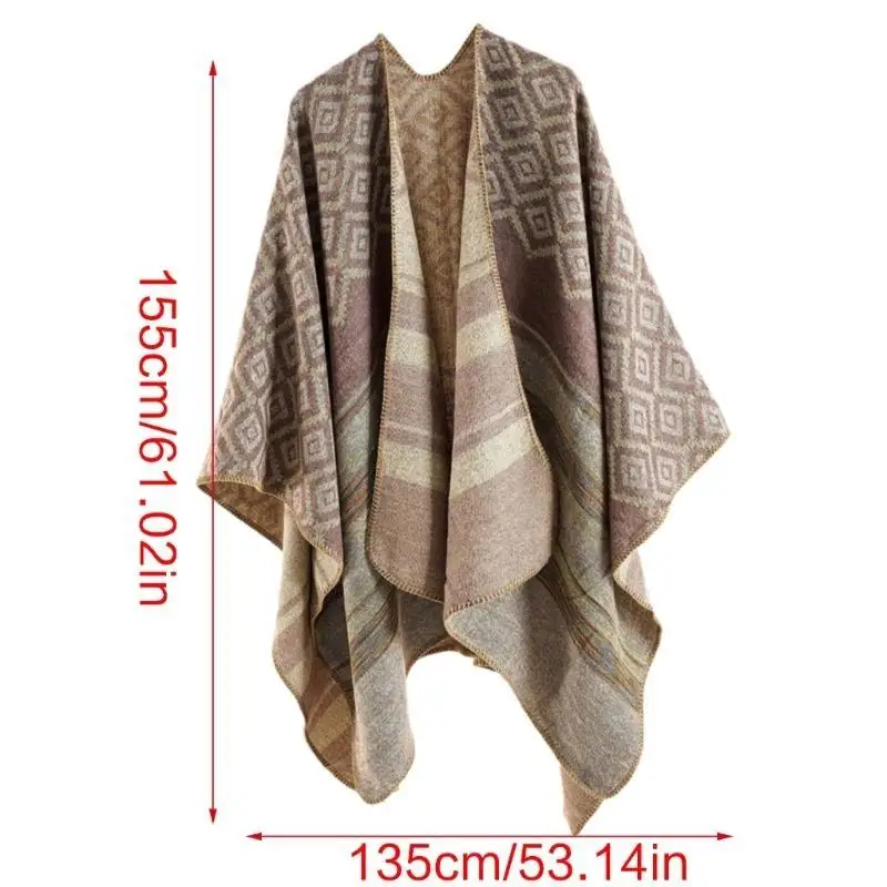 39BB أنيقة kimono شال خمر نمط هندسي الرؤوس التفاف الكتف لقضاء عطلة