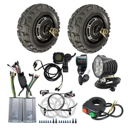 90/55-6 10 11 Inch 60V 72V 3000W Brushless Disc Brake Electric DIY Dual Scooter Hub Motor Conversion Kit