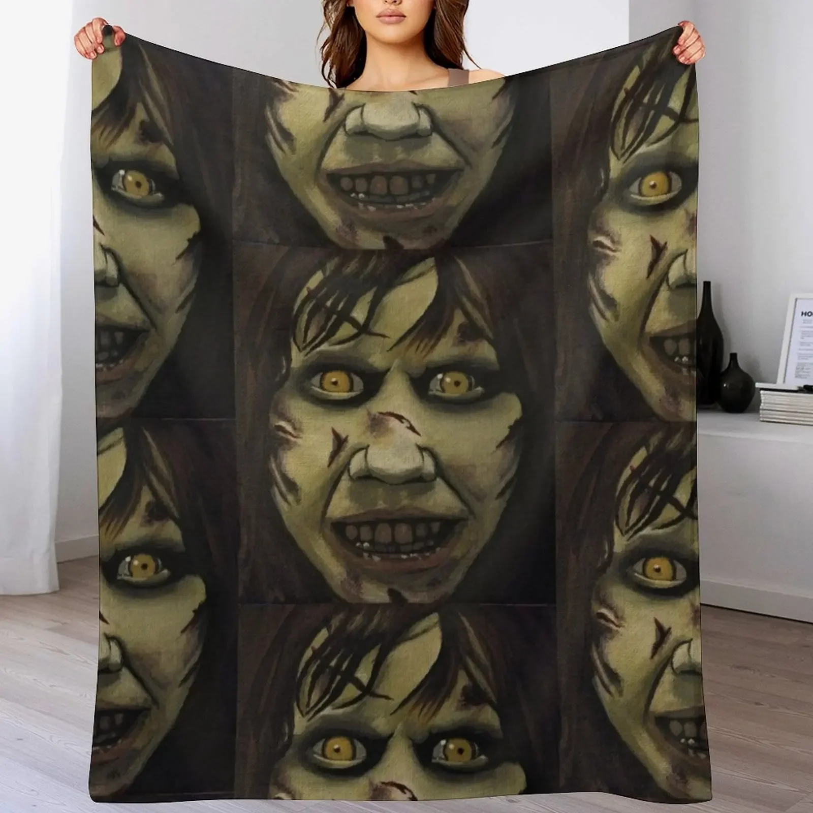 

Regan The Exorcist Throw Blanket warm winter Sofa Quilt Soft Plush Plaid Baby Blankets