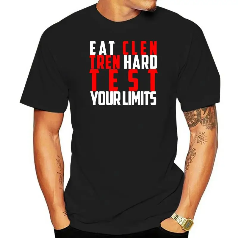 Eat Clen Tren Hard ( White ) Custom Design Print For Men Women Cotton New Cool Tee T - Shirt Big Size 6XL Gym Fitness Aesthetic