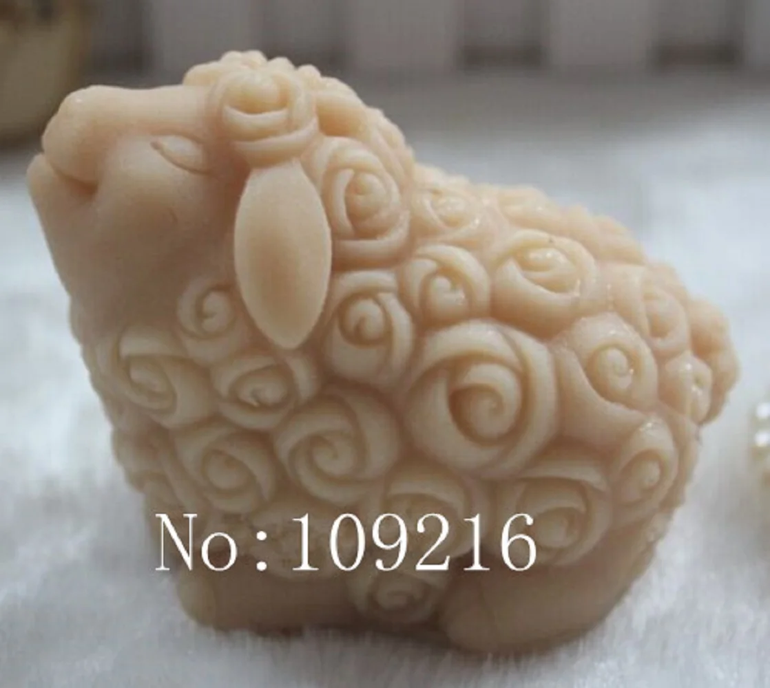 1pcs The Rose Goat (ZX85) Silicone Handmade Soap Mold Crafts DIY Mould