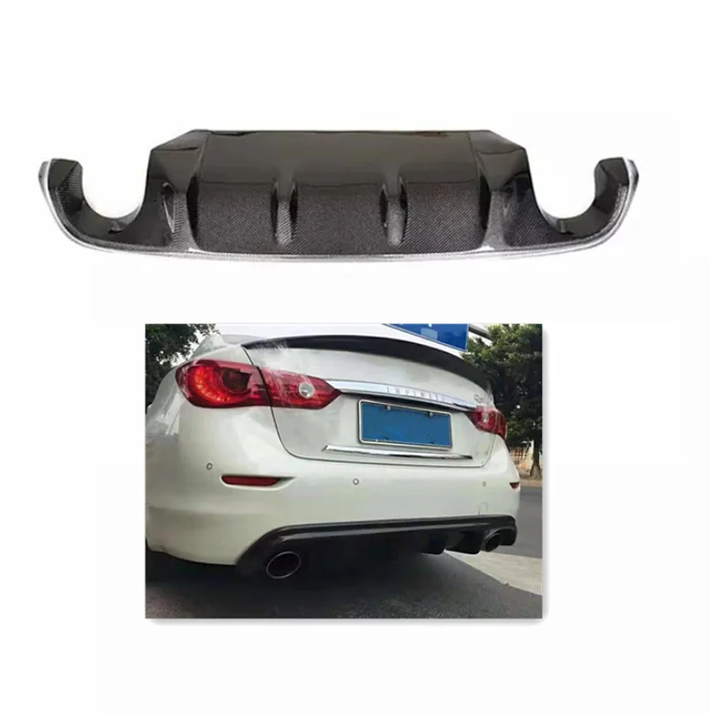 

Automotive Parts JDM Type Rear Bumper Lip For INFINITI Q50 2014-2017 Upgrade Carbon Fiber Rear Diffuser