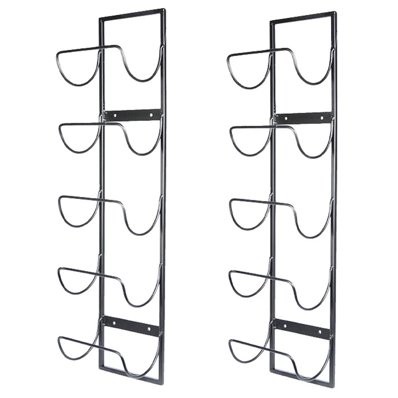 

Iron Wall Mounted Wine Holder Simple Hanging Wine Rack Storage Holder Shelf Bar Kitchen Rack Bottle Display Stand