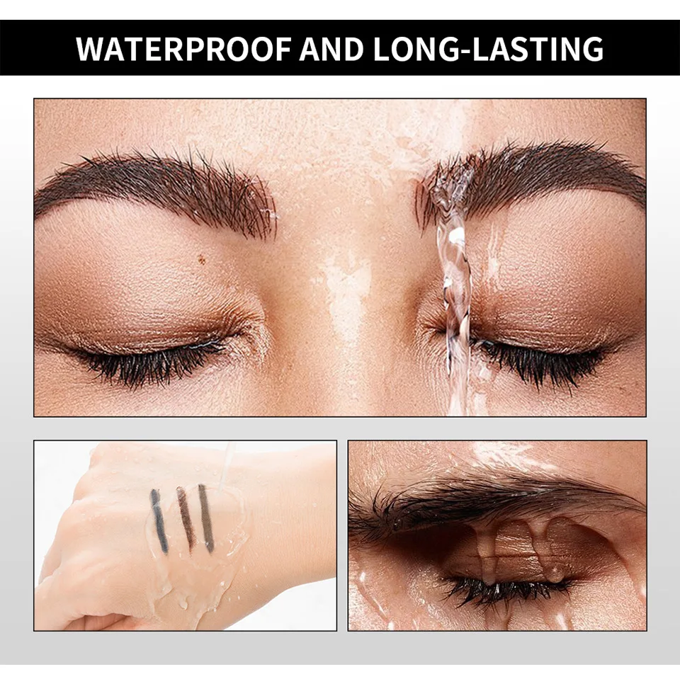 Eyebrow Pencil Waterproof Brown Long-lasting Thick Eyebrow Liner Pencil Quick Drying Eyeliner Easy to Wear Natural Eye Makeup