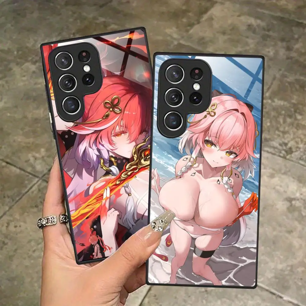 حافظة لهاتف سامسونج جالاكسي S25 S24 S23 S22 S21 S20 نوت 20 بلس FE غطاء زجاجي فائق غطاء للهاتف الذكي #3