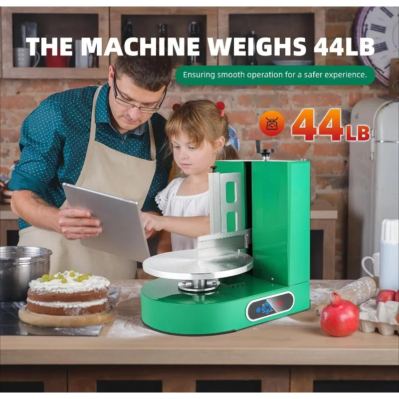 350W Electric Cake Icing Machine Cake Decorating Machine Cake Cream Spreading Coating Machine 4-12inch (Green)