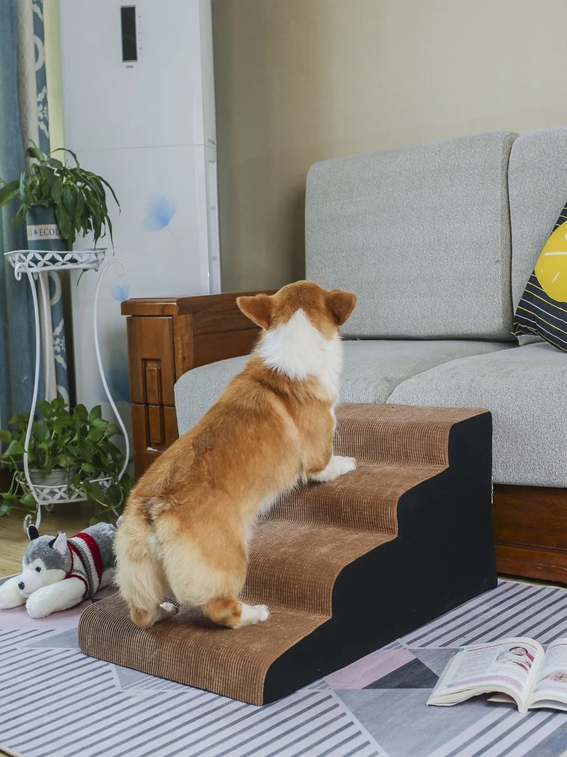 Pet Stairs Steps Small Dogs Up and Down Bed Ladders Senior Dogs Bedside Ladders Removable Sponge Slope Ladders
