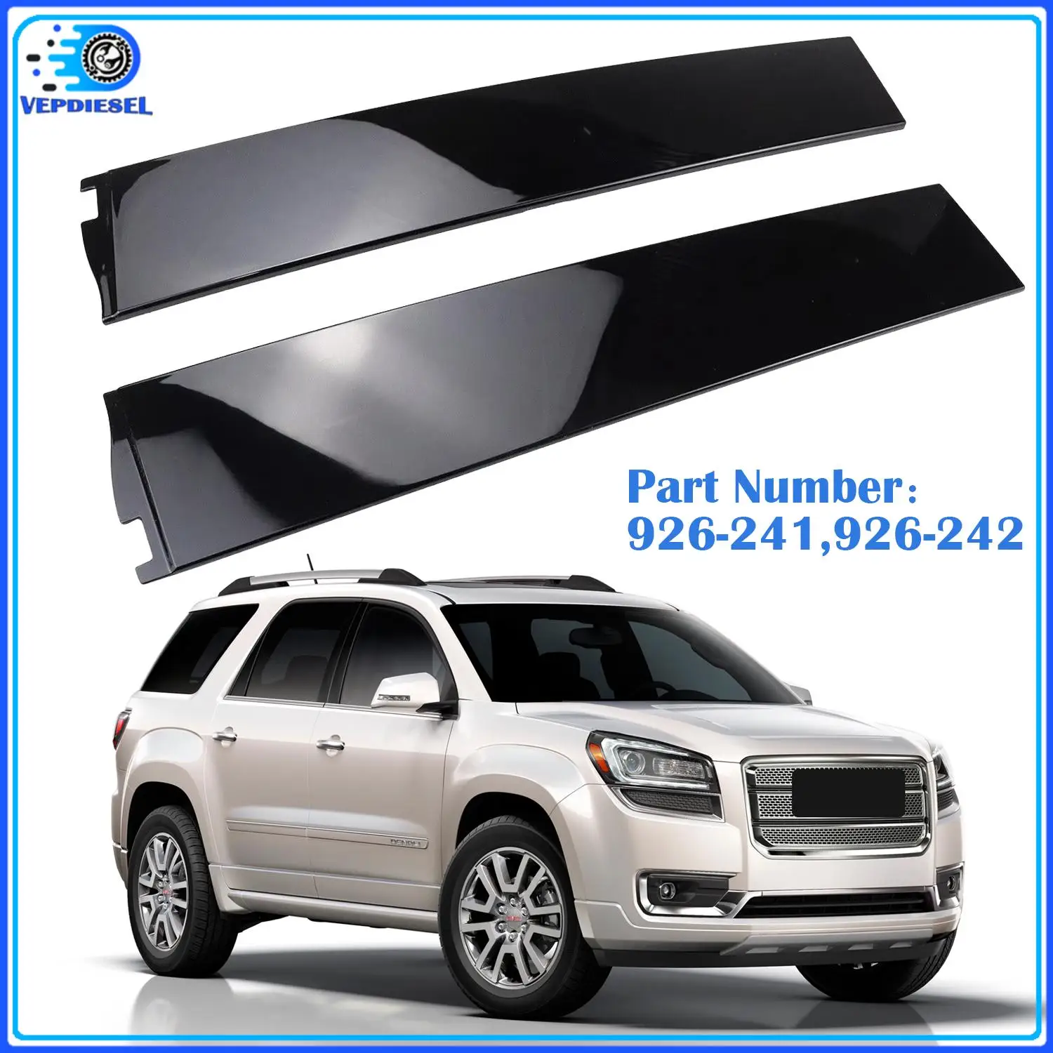 

1Pair Pillar Door Trim Molding 926-241 926-242 for Cadillac Chevy GMC 2015-2020 Auto Parts