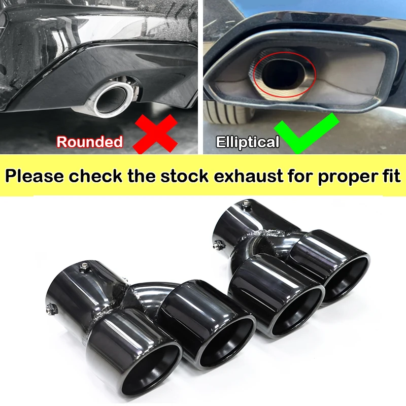 Auto Quad Uitlaat Tip Voor BMW G20 G21 M340i G42 M240i G23 M440i Dual M Prestaties Uitlaat Tip Uitlaatsysteem Nozzle Uitlaat