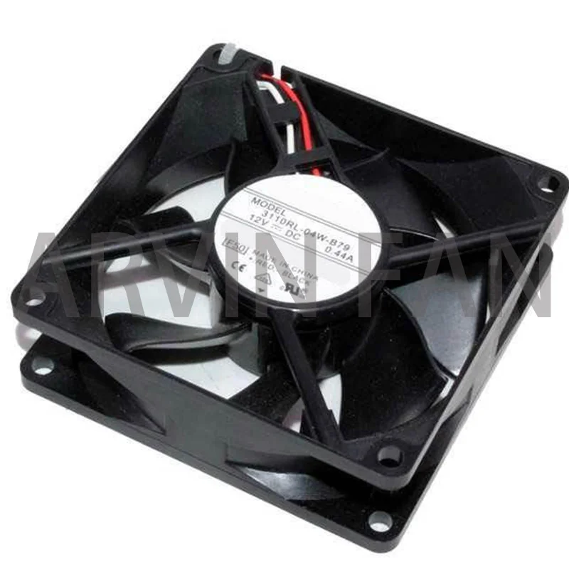 Original 80mm High Speed Case Fans 8025 3110RL-04W-B79 12V 0.44A Server Square Fan 3-wire 80x80x25mm