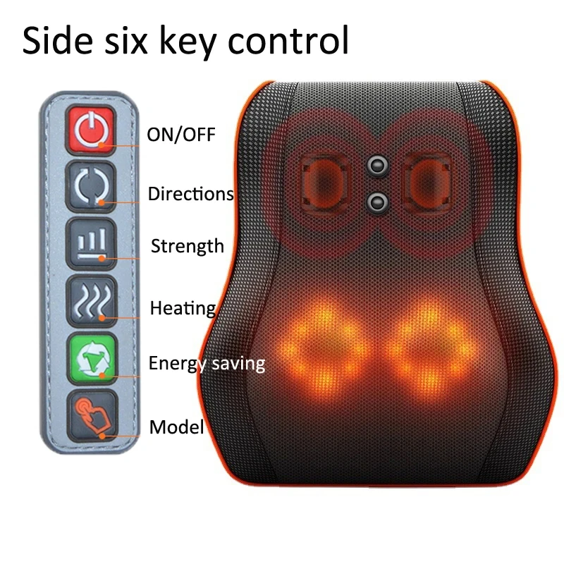 Waist Back Cervical Spine Multifunctional Full Body Neck Shoulder Electric Massage Cushion Household Kneading Shiatsu Massager