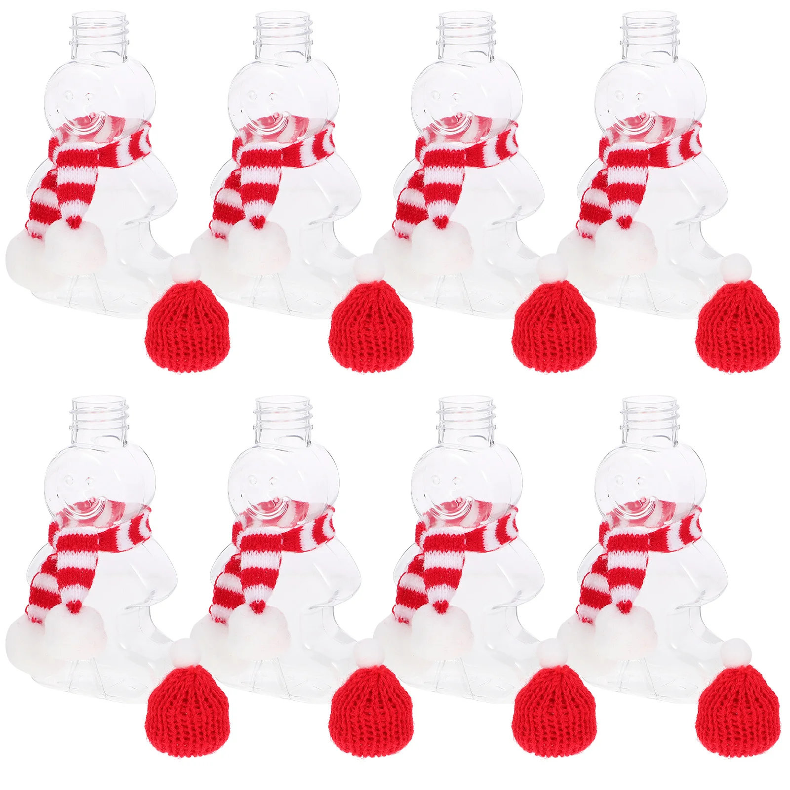 

1Set Christmas Empty Bottle Gingerbread Juice Container Cute Holiday Themed Drinks Bottle Leak Proof Cap for Party Gift