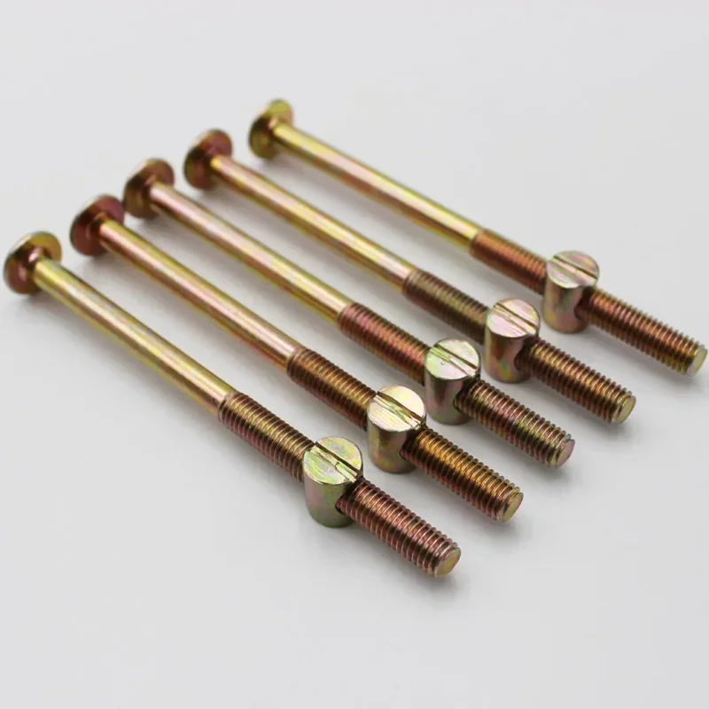 M6/M8 Barrel Bolts Cross Dowel Slotted Furniture Nut Beds Crib Chairs/1PCS