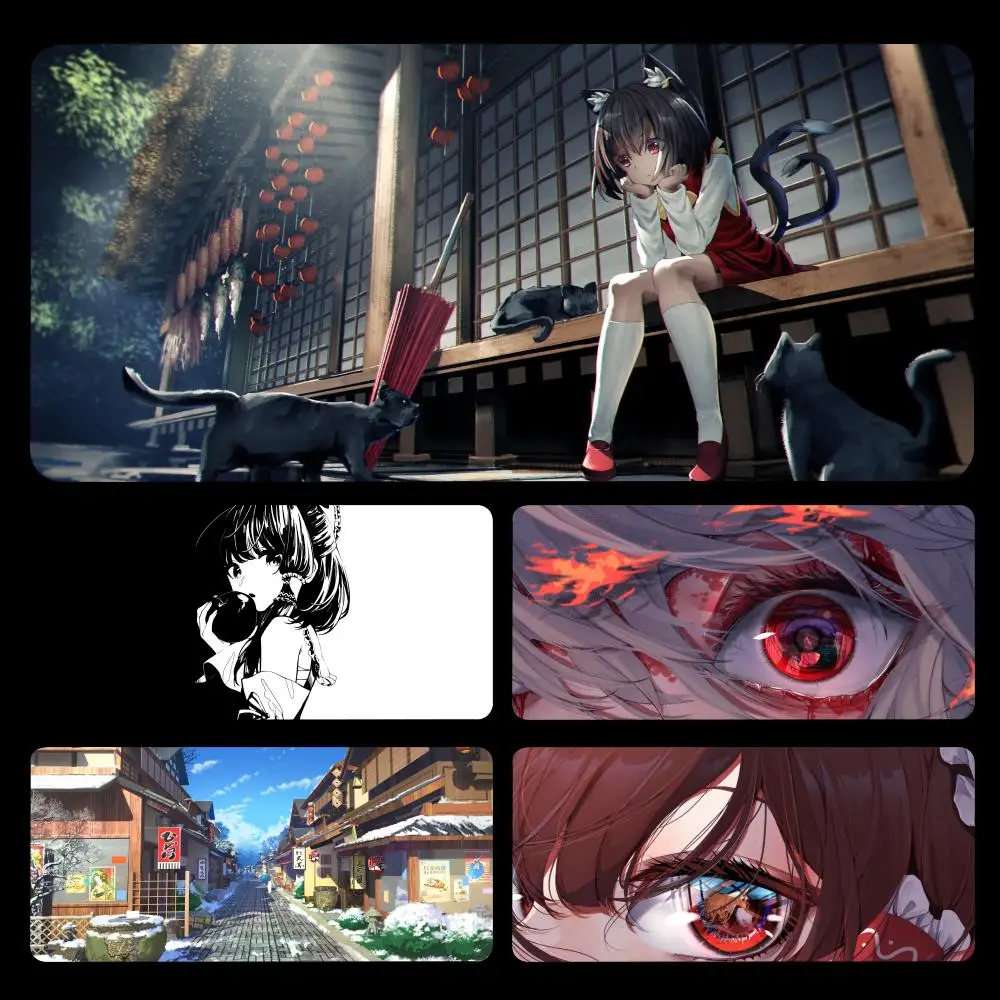 

Anime Girl Mousepad Large Gaming Mouse Pad LockEdge Thickened Computer Keyboard Table Desk Mat Touhou Project