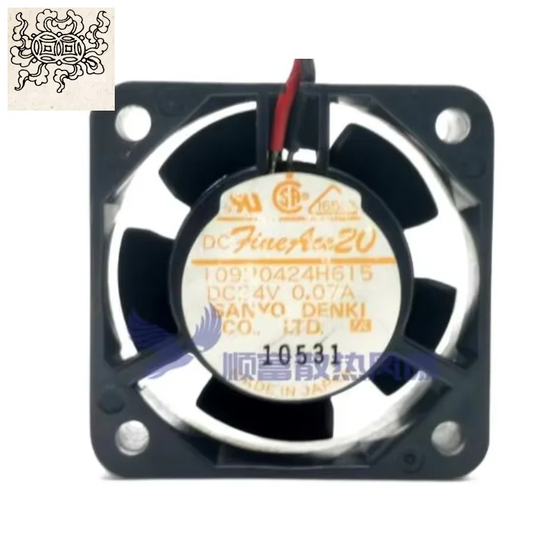 

Ltsf For SANYO DENKI 109P0424H615 DC 24V 0.07A 40x40x20mm 2-Wire Server Cooling Fan