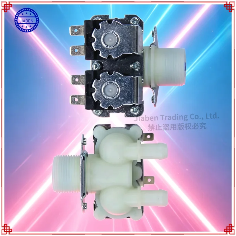 1 In 2 Out Double Head Solenoid Water Inlet Valve FPS180A Replacement Parts For LG Midea Little Swan Haier Drum Washing Machine