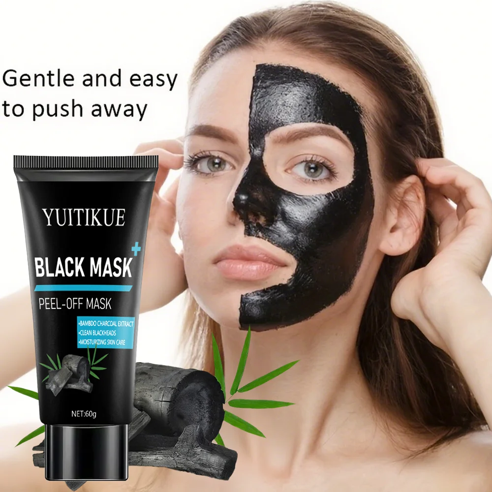 Charcoal Peel Black Mask Deep Skin Detox Moisturizing Shrink Large Pores Remove Impurities Daily Facial Care 60g