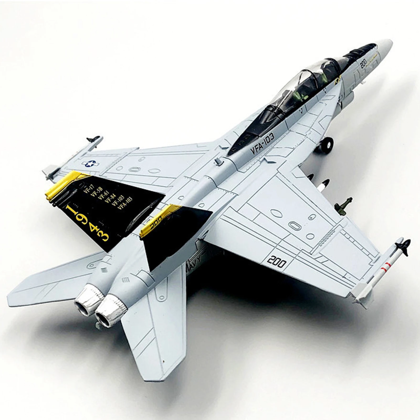 1:100 Scale FA-18F Fighter Alloy Aircraft Plane Model Toys Kits Gift