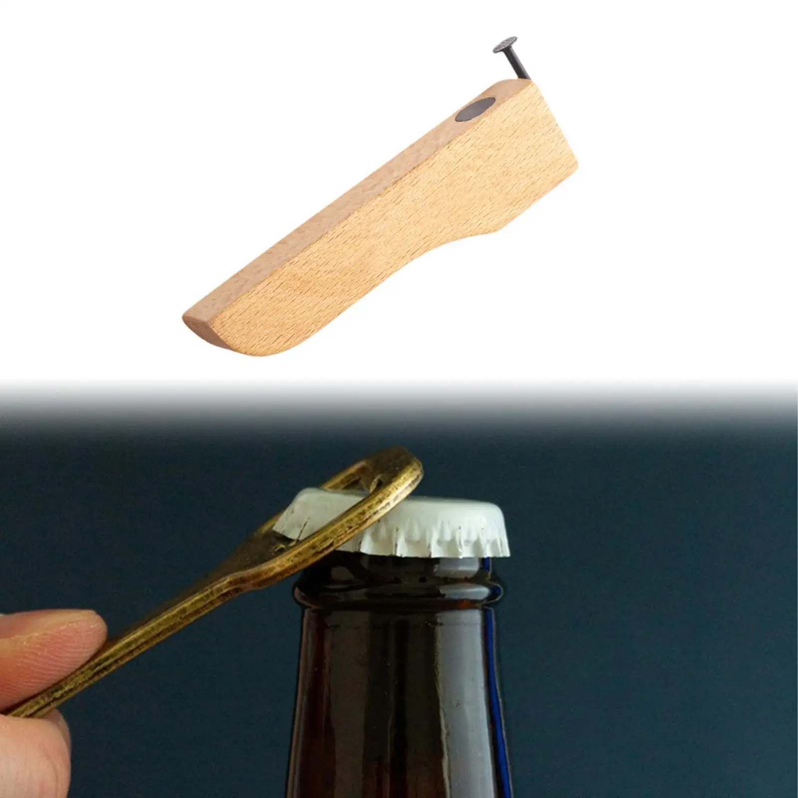 Wood Beer Bottle Opener, Soft Drinks Bottle Opener for Home, Bar, Restaurant, Wedding Favors, Wood Handle Handheld