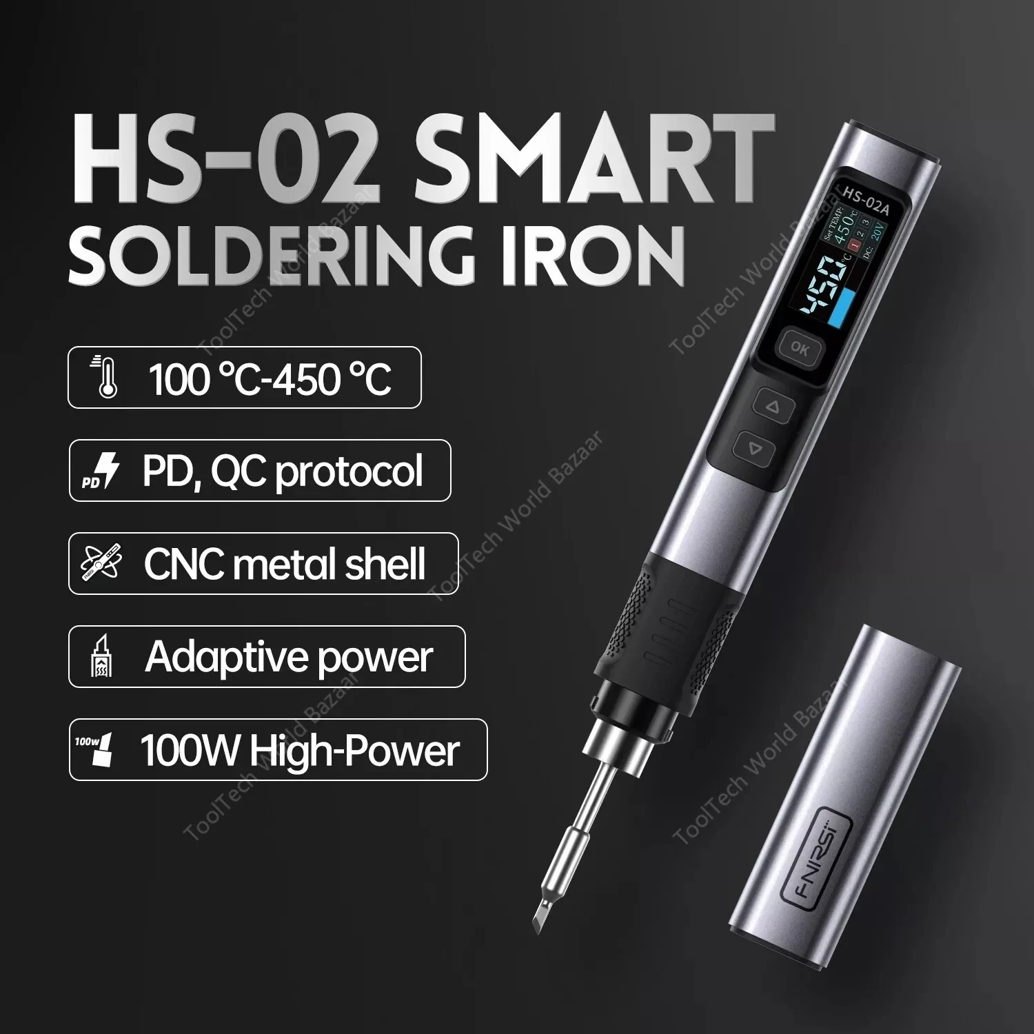 HS-02 Smart Electric Soldering Iron PD100w Adjustable