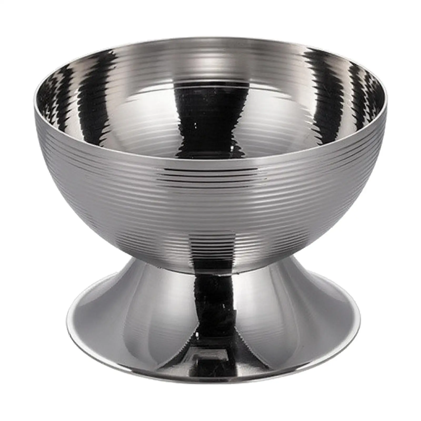 Polished 304 Steel Sashimi Platter Bowl with Raised Foot for Restaurant Style Buffet Service