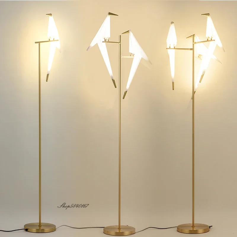 

Nordic Creative Led Bird Designer Standing Lamp Floor Lamp for Living Room Bedroom Study Decoration Rotatable Stand Lighting