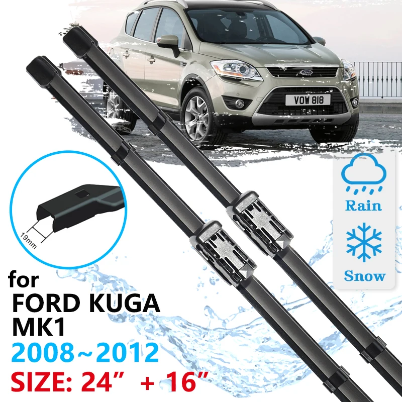 For Ford KUGA  2008 2009 2010 2011 2012 MK1 Windscreen Windshield Accessories Window Brushes Washer 2pcs Car Front Wiper Blades