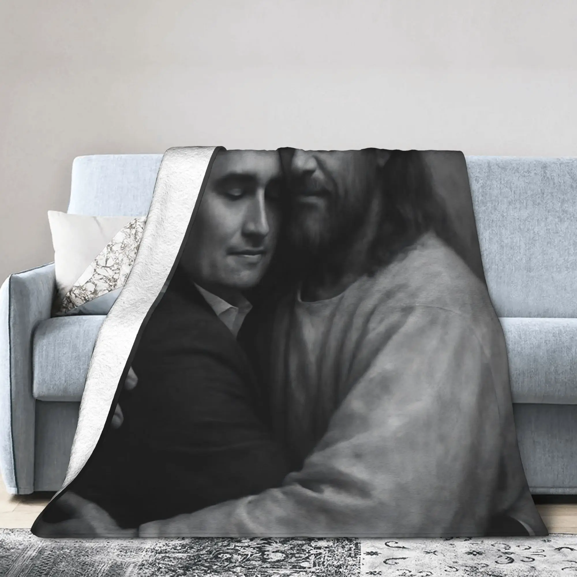 Charlie Kirk Embrace God Flannel Blanket  Super Soft Throw Blanket for Bedroom Travel Office Funny Bedspread Sofa Bed Cover