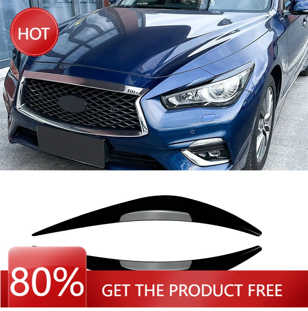 

Зеркальные чехлы для Infiniti Q50 2014+, накладка на фару, брови, век, лампа, наклейка, автомобильные аксессуары