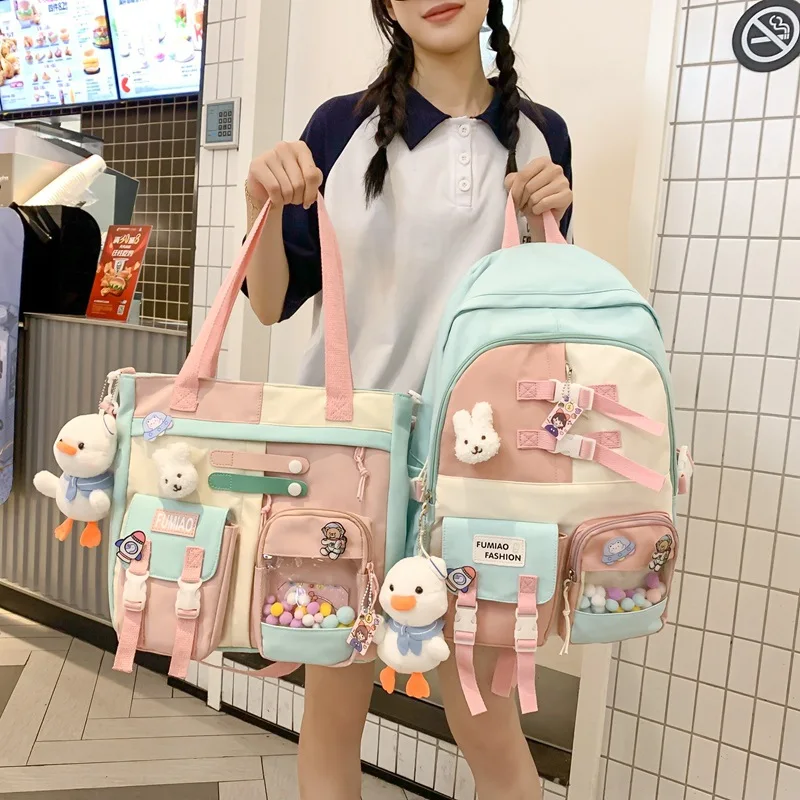 Fashion Girls Waterproof Bookbag Women Laptop Student Kawaii Shoulder Bag Backpack Teens Schoolbag Cute Travel Rucksack