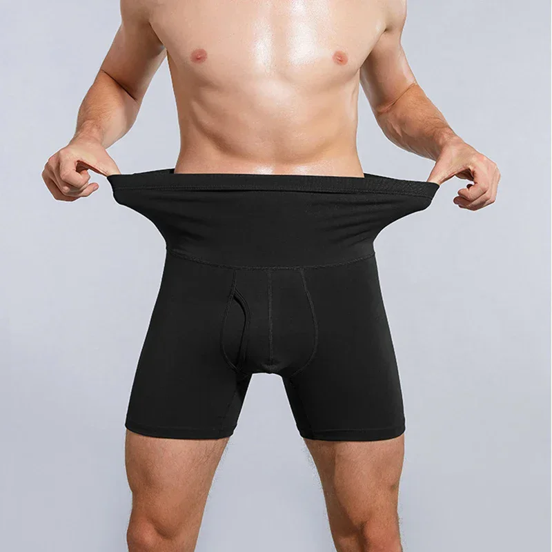 1Pcs New Mens Boxer Sexy Men's Underwear Waistband Anti-Wear Leg High Waist Warm Waist Protection Sports Men Panties