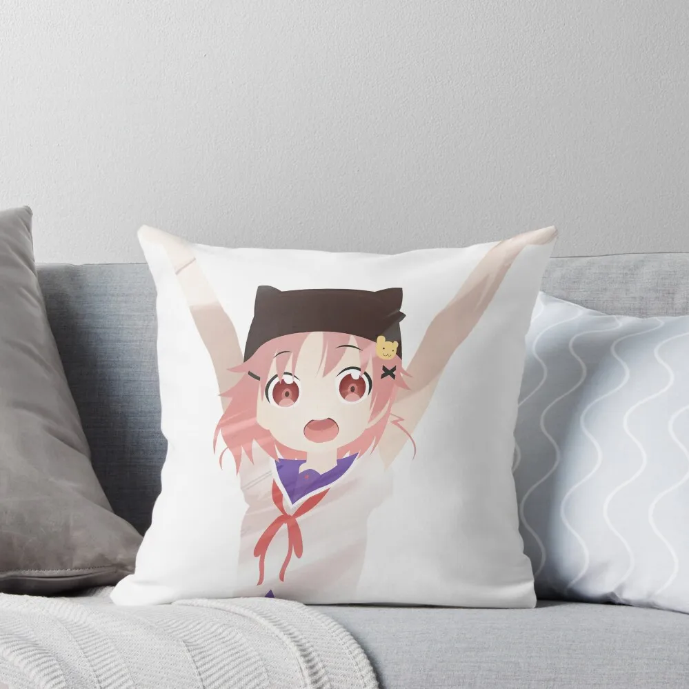 Yuki Takeya (Anime: Gakkougurashi!/School Live!) Throw Pillow Room decorating items Cushions Pillow Cases Decorative pillow