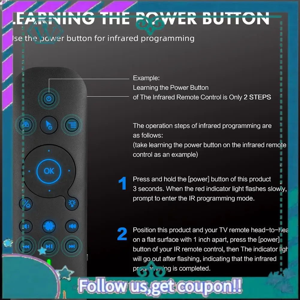 

Upgraded G60S Pro Air Mouse Wireless Voice Remote Control 2.4G Bluetooth Dual Mode Remote For Computer TV BOX Projector