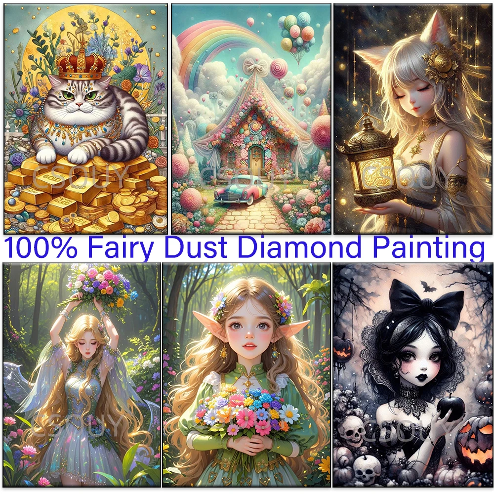 

Beatuy Animals 100% Dairy Dust Full Square Diy Diamond Painting Cross Stitch Embroidery Mosaic Home Decor Needlework Crystal AB