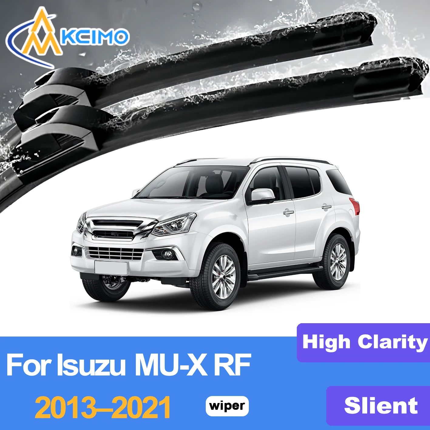 

KCIMO 2PCS Front Windshield Wiper Blades For Isuzu MU-X RF 2013–2021, High Quality Natural Rubber Long Lasting Wipers Kit