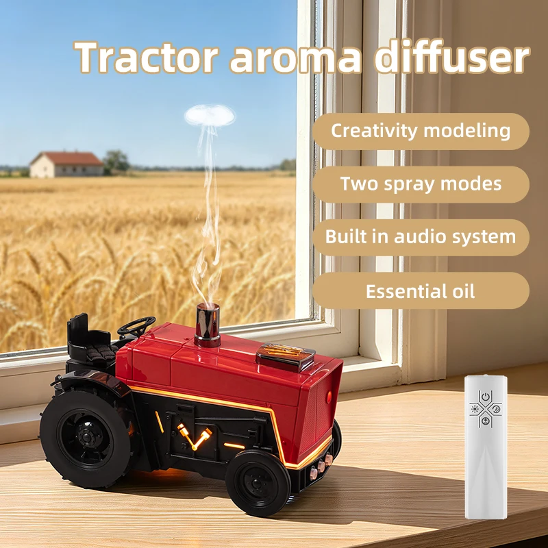 Vintage Tractor Design Aroma Fragrance Diffuser, Desktop Essential Oil Humidifier, Cute Home Table Decoration,