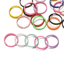 100/200pcs 8/10mm Colorful Metal Open Jump Rings Double Loops Key Chain Connector For DIY Jewelry Making Accessories Supplies