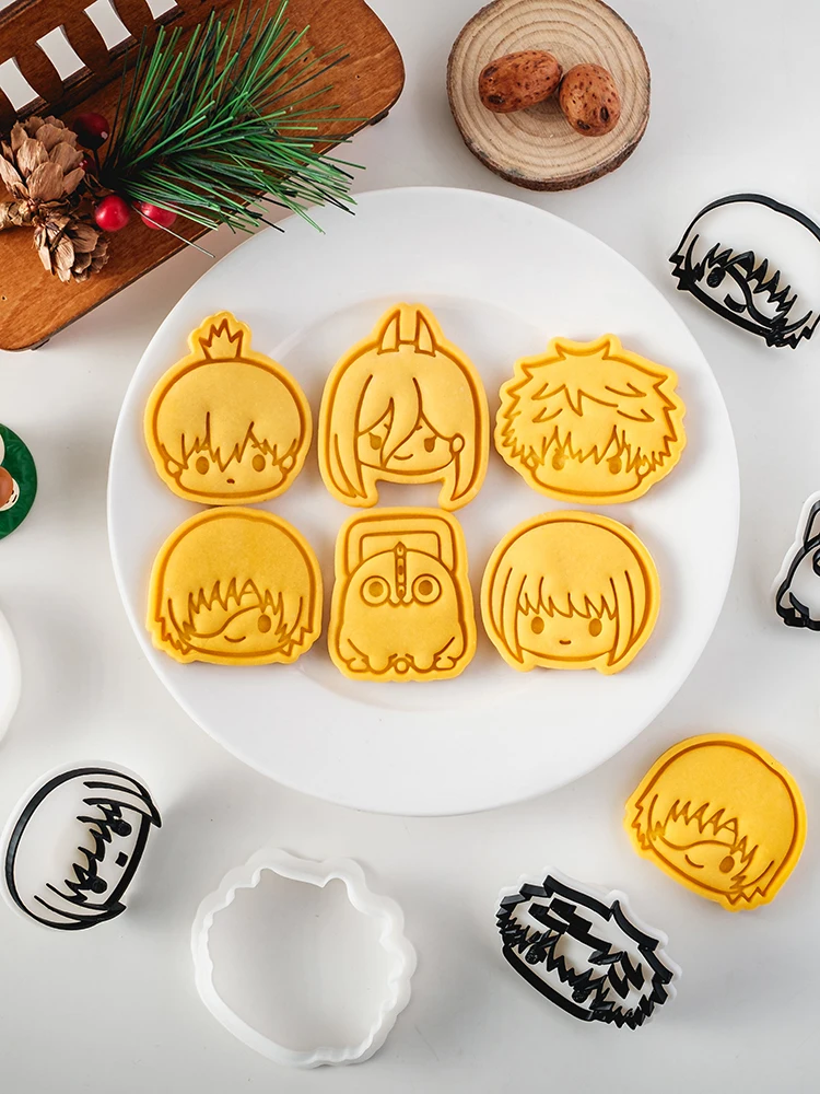 Molde de prensa para galletas Sawman de dibujos animados, herramienta de repostería DIY, kit para hacer galletas japonesas es...