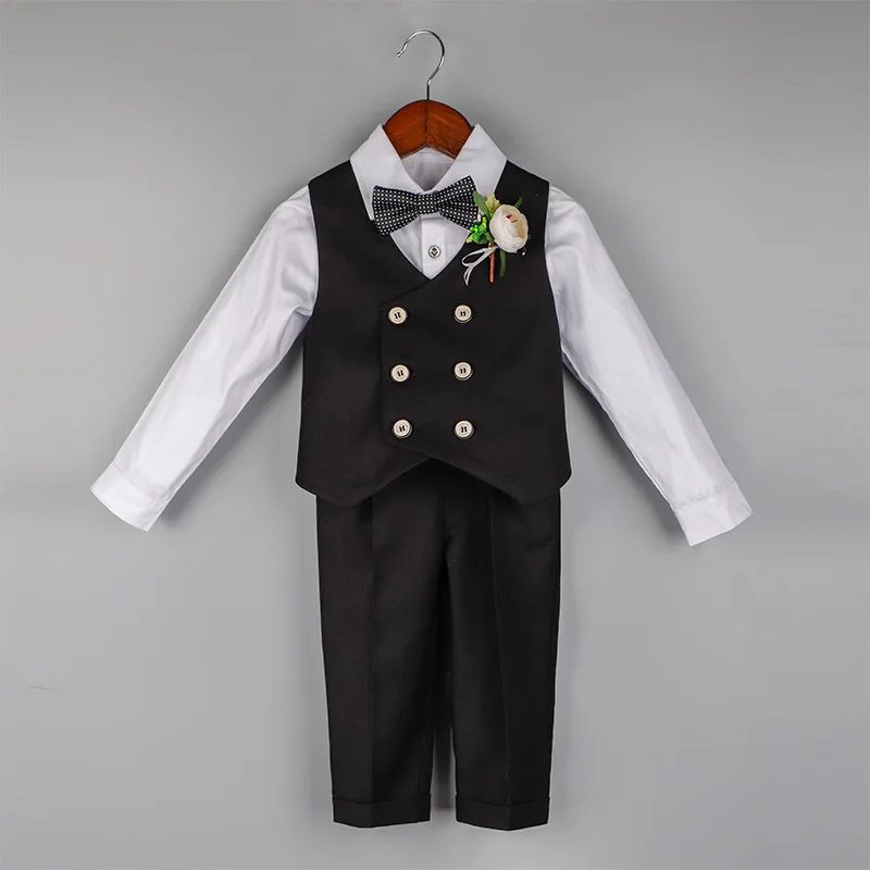 Ragazzi abiti per matrimoni moda doppiopetto bambini Blazer da festa formale Set da 2 a 14 anni elegante Costume da spettacolo di gruppo per bambini