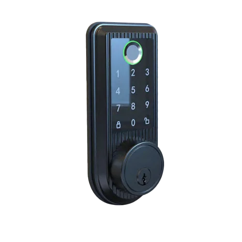 New Design WiFi Connected Smart Hotel Door Lock System Digital Password Fingerprint Tuya Deadbolt With Keys