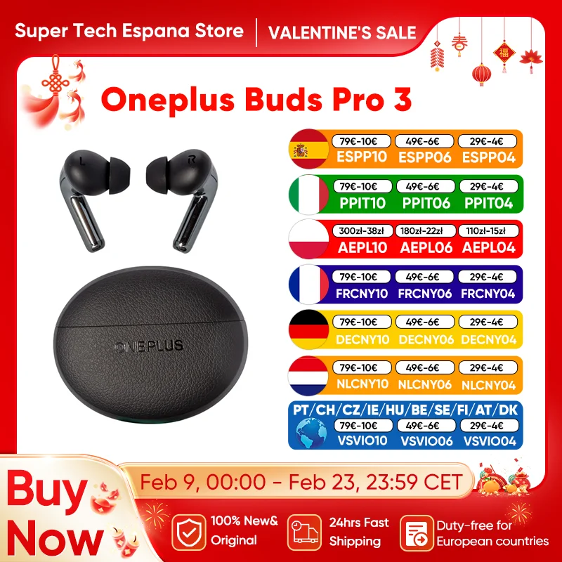 2025 globale Version oneplus buds pro 3 tws Bluetooth-Kopfhörer 50db aktive Geräusch unterdrückung 43h Akkulaufzeit für oneplus 12/ace 3