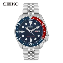 Seiko Heren Luxe Automatische Mechanische Duikhorloges Rvs Waterdichte Kalender Coke Ring Lichtgevende Horloge Skx009k2